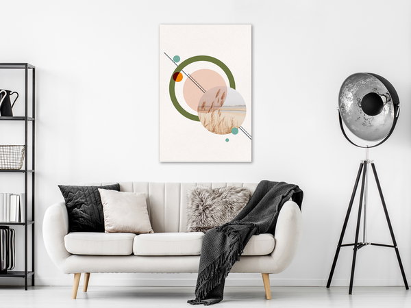 Kunstdruck auf Leinwand 'Geometric Landscape Vertical'