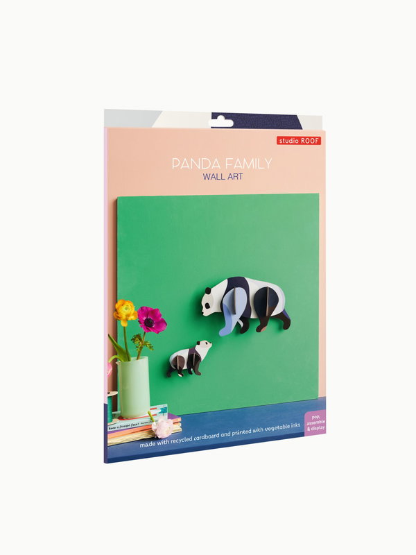 Wanddeko Papier 'Panda Family'