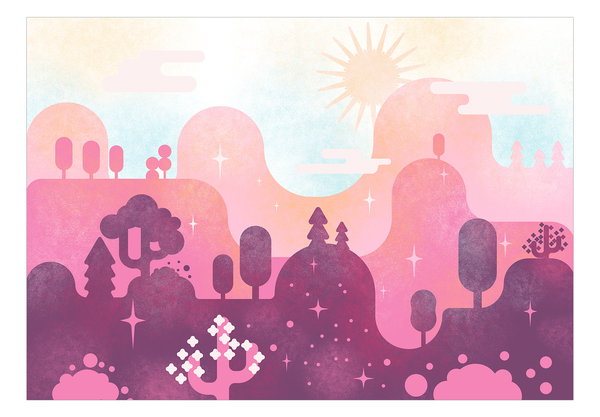 Selbstklebende Tapete 'Candy Land'