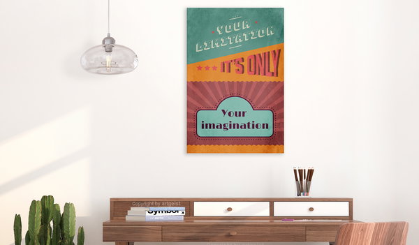 Kunstdruck auf Leinwand 'Your Limitation It's Only Your Imagination Vertical'