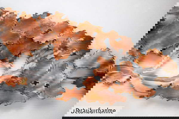 Scultura Moderna Scultura Da Parete Montagna In Metallo - Decorazione Natura, Marrone E Grigio, 43x31cm Quadro Montagna Da Parete