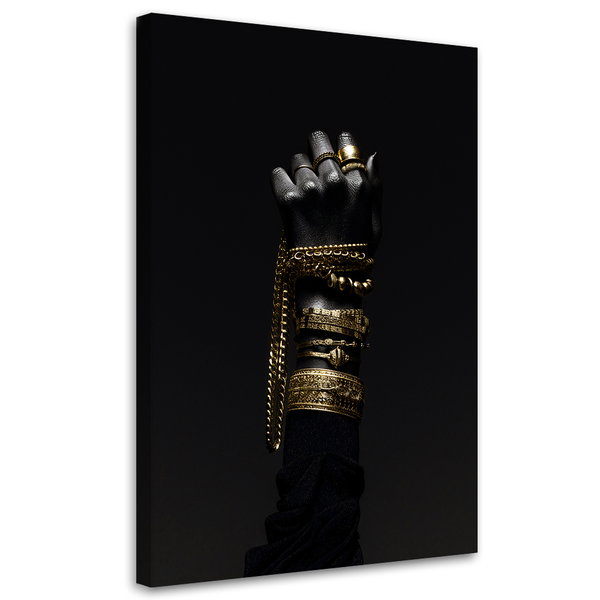 Impression sur toile 'Golden Elegance 3'