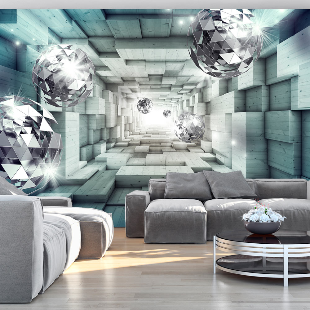 Zelfklevend behang 'Journey Through the Blue Tunnel'