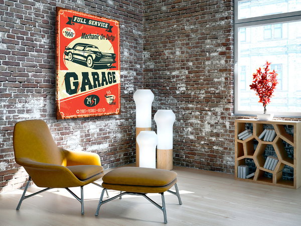 Kunstdruck auf Leinwand 'Old School'