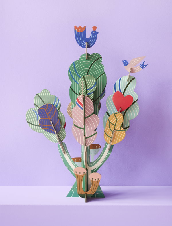 Paper Sculpture 'Colorful Tree Art'