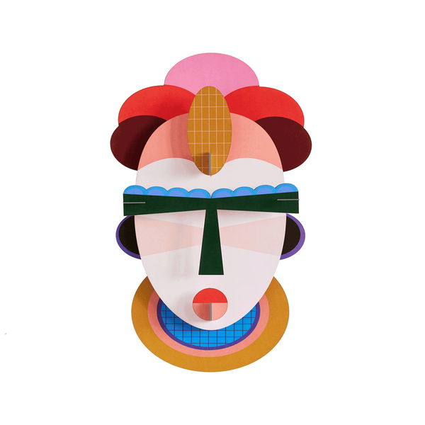 Wanddeko Papier &#039;Abstraktes Gesicht&#039;