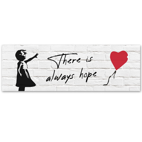 Kunstdruck auf Leinwand 'Ballon Girl Hope'