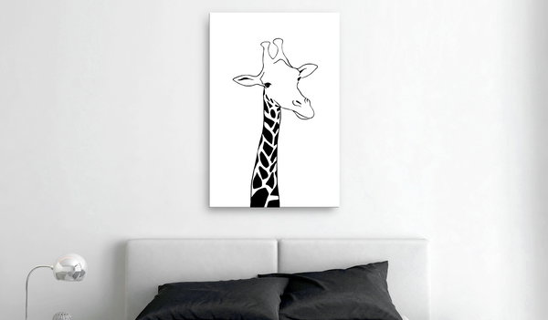 Kunstdruck auf Leinwand 'Plaid Neck Vertical'