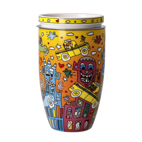 Goebel Tea Mug with Infuser and Lid 'Around Traffic'
