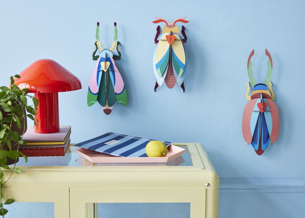 Wanddeko Papier 'Smaragdkäfer'