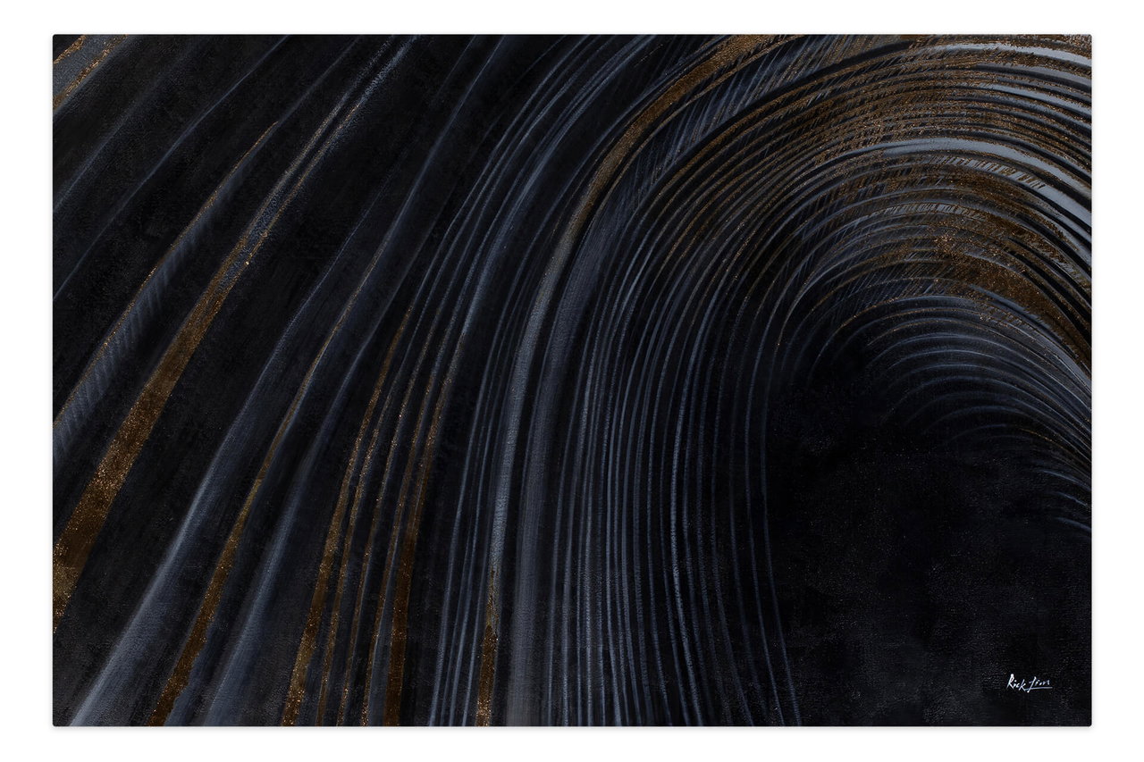 Olieverf schilderijen 'Magic Vortex' | Handgeschilderd unicum 180x120cm komt in de ruimte goed tot zijn recht.
