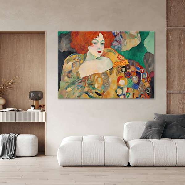 Kunstdruck auf Leinwand 'Klimt - Red-haired Woman'