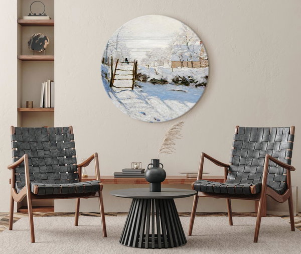 Rundes Bild 'Monet's Winter Magpie'