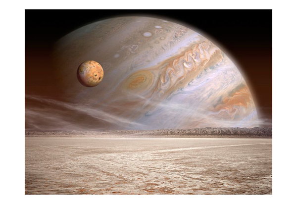Tapete 'Kleiner und großer Planet'
