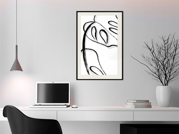 Poster 'Painted Monstera Leaf'