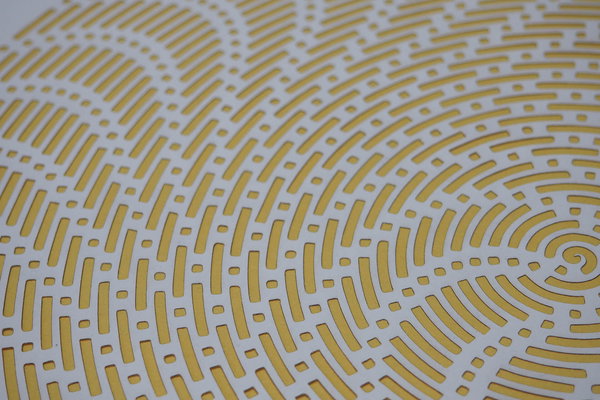 Papierkunst Wandbild 'Schneekristall' 50x50cm