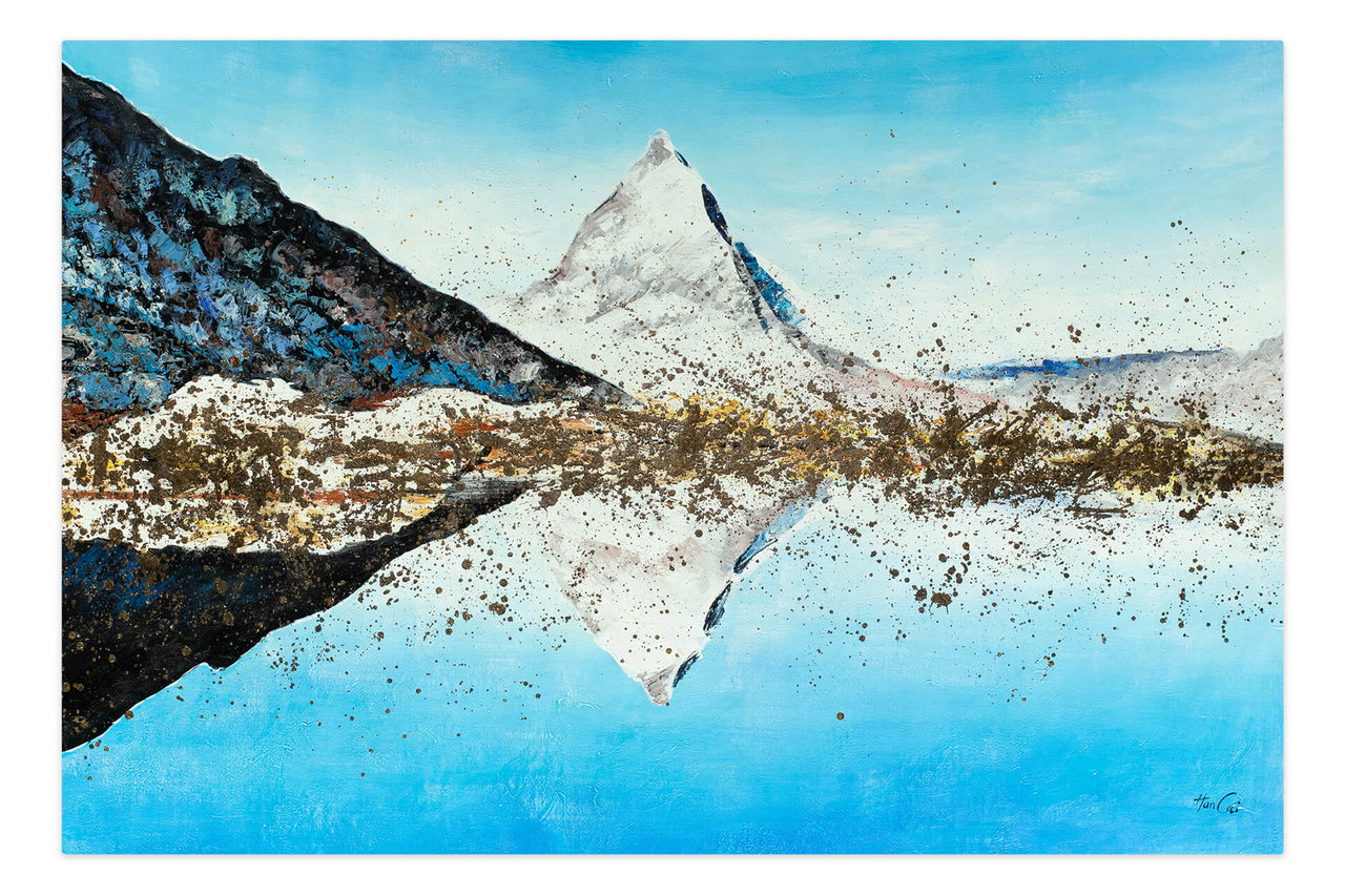 Olieverf schilderijen 'Unforgettable Sights' | Handgeschilderd unicum 180x120cm komt in de ruimte goed tot zijn recht.