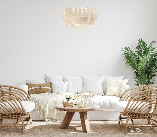 Pendelleuchte 'Rattan Lacey Radiant 1'