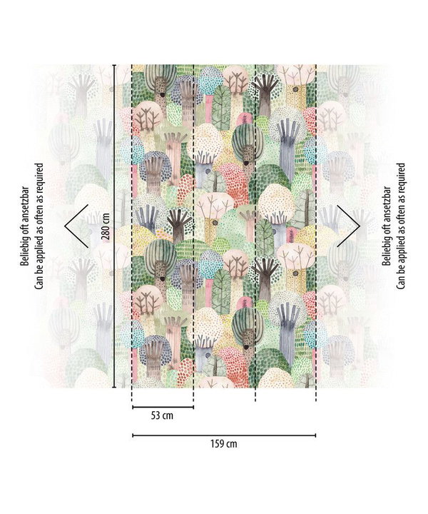 Tapete 'Modern Botanica' 159x280cm