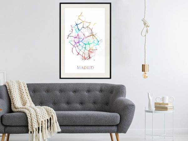 Poster 'City Map: Madrid (Colour)'