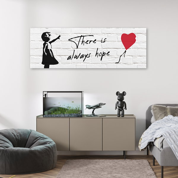 Kunstdruck auf Leinwand 'Ballon Girl Hope'