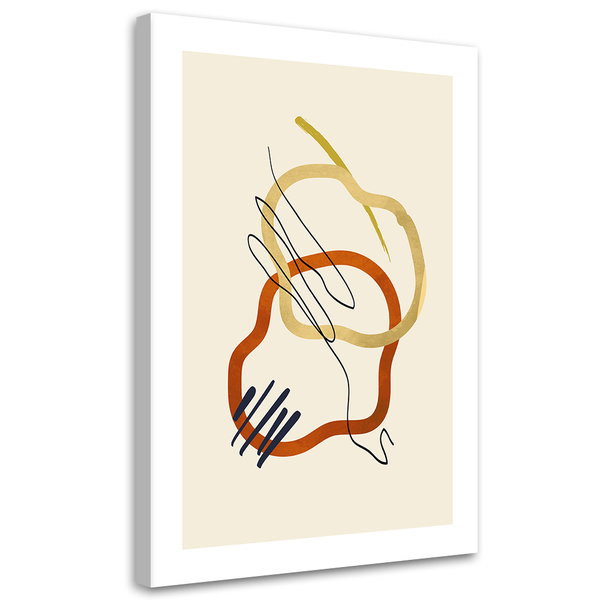 Kunstdruck auf Leinwand 'Line and Shapes'