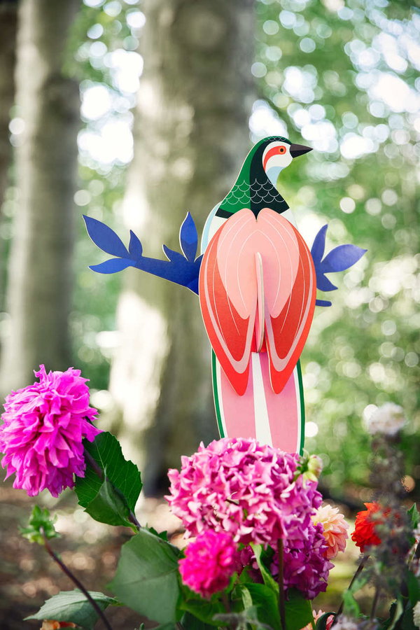 Wanddeko Papier 'Tropenvogel-Paradies'