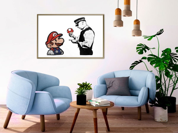 Poster 'Banksy: Mushroom Picker'