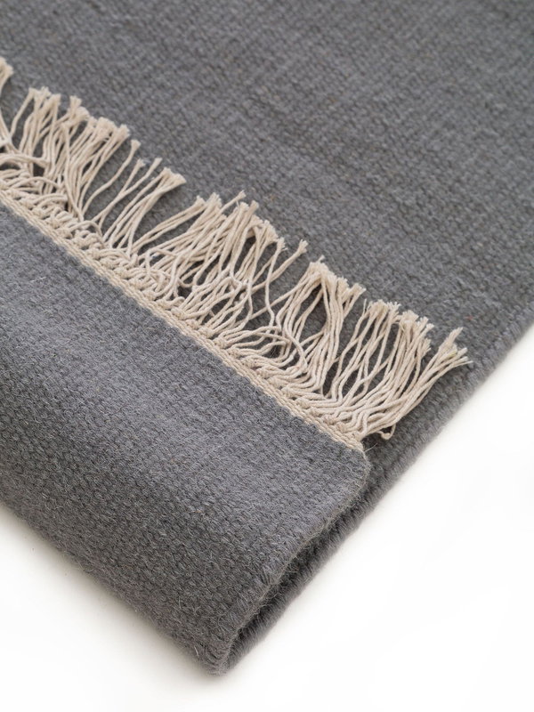 Design Wollteppich Liv Grau