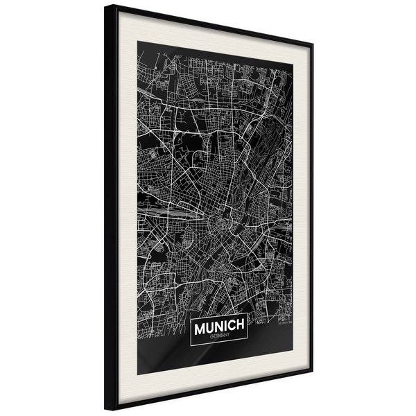 Poster 'City Map: Munich (Dark)'