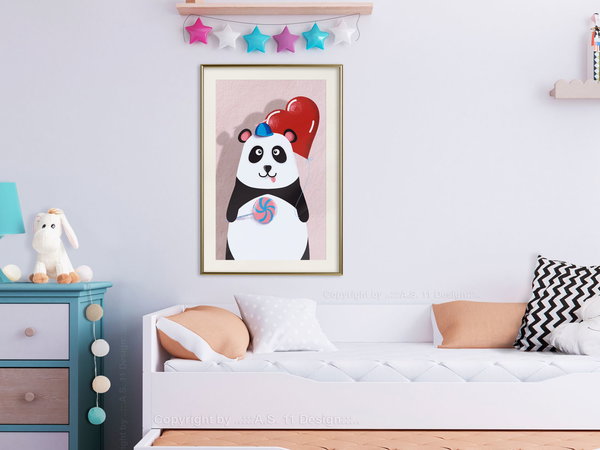 Poster 'Panda with a Balloon'