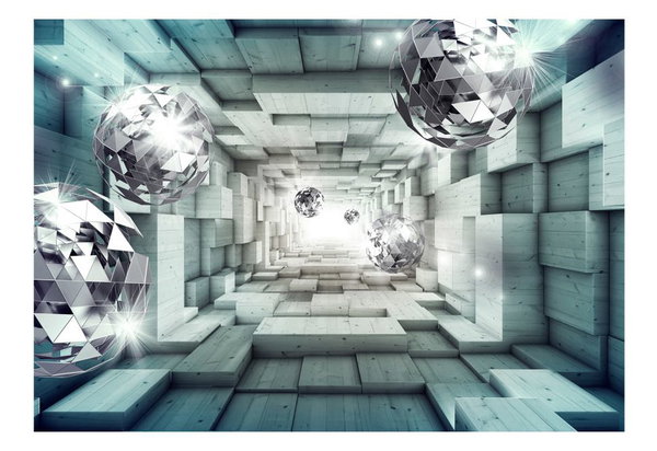 Tapete 'Journey Through the Blue Tunnel'