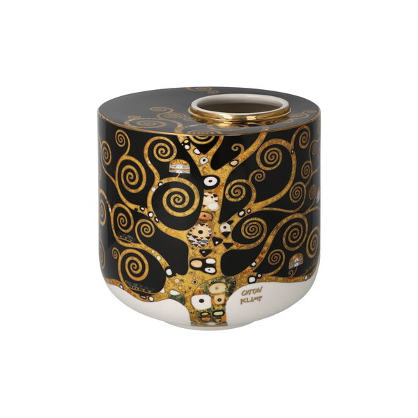 Porzellan Vase 'Tree of Life Elegance' von Gustav Klimt 16x16x16cm