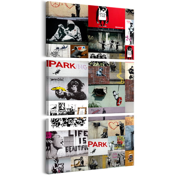 Art print on canvas 'Banksy: Girl with Balloon'