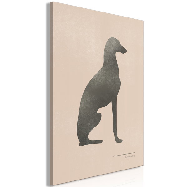 Impression sur toile 'Calm Greyhound Vertical'