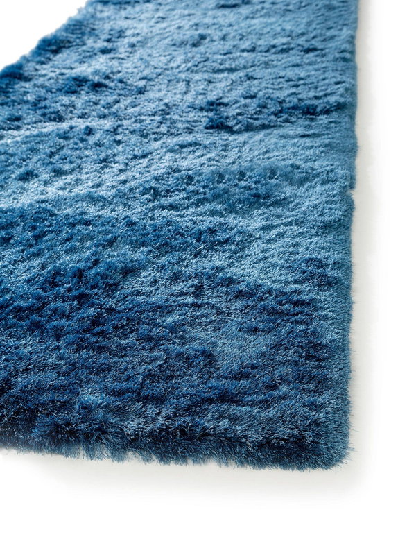 Design Hochflorteppich Whisper Blau