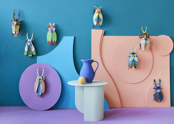 Wanddeko Papier 'Smaragdkäfer'