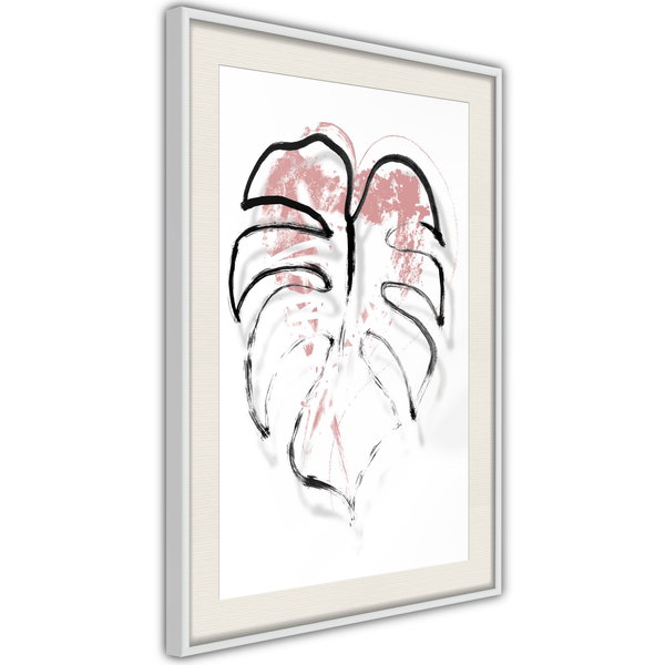 Poster 'Black Leaf Outline'