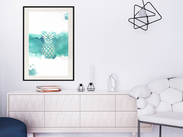 Poster 'Pineapple in Watercolours'