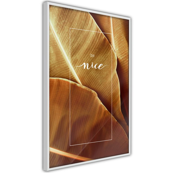 Poster 'Banana Leaves with a Message (Sepia)'