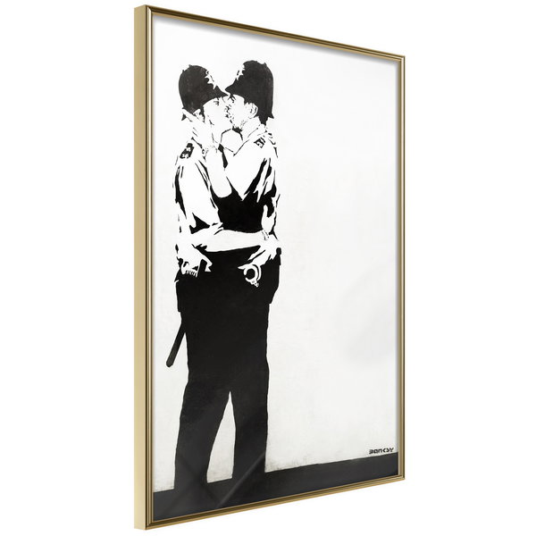 Poster 'Policemen Kissing'
