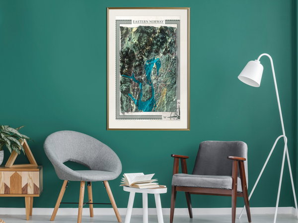 Poster 'Raised Relief Map: Eastern Norway'