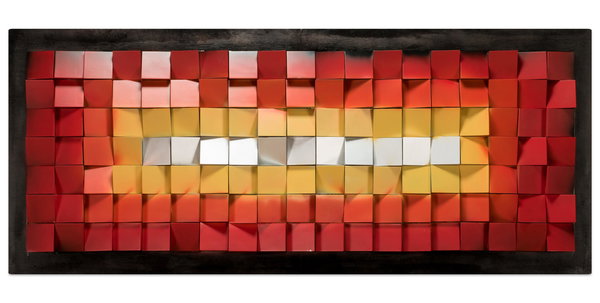 3D Wandbild 'Flammentanz' 130x53x8cm
