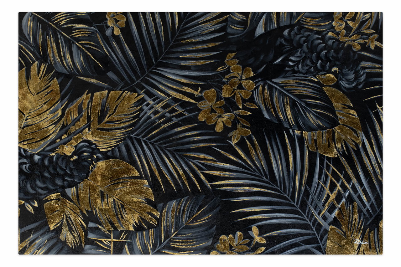 Olieverf schilderijen 'Tropical Splendour' | Handgeschilderd unicum 180x120cm komt in de ruimte goed tot zijn recht.