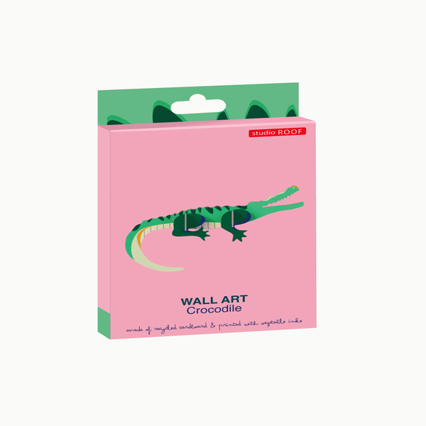 Wanddeko Papier 'Gestreifter Alligator'