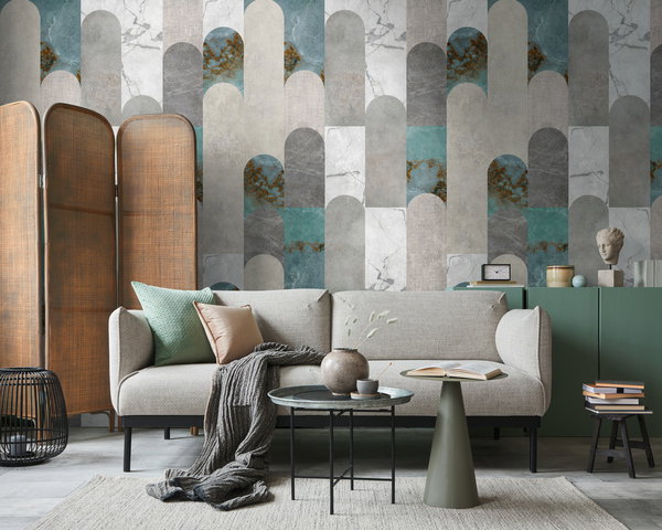 Tapete 'Aged Panels' 159x280cm