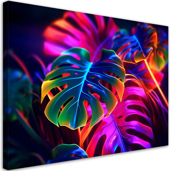 Kunstdruck auf Leinwand 'Neon Jungle 4'