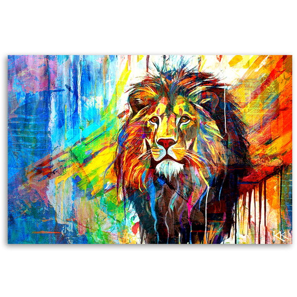 Kunstdruck auf Leinwand 'Majestic Roar of Colors 1'