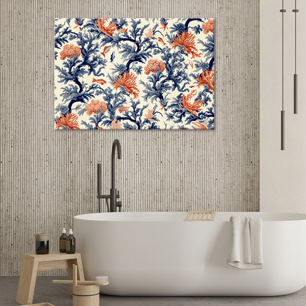 Kunstdruck auf Leinwand 'Fish and Corals 1'