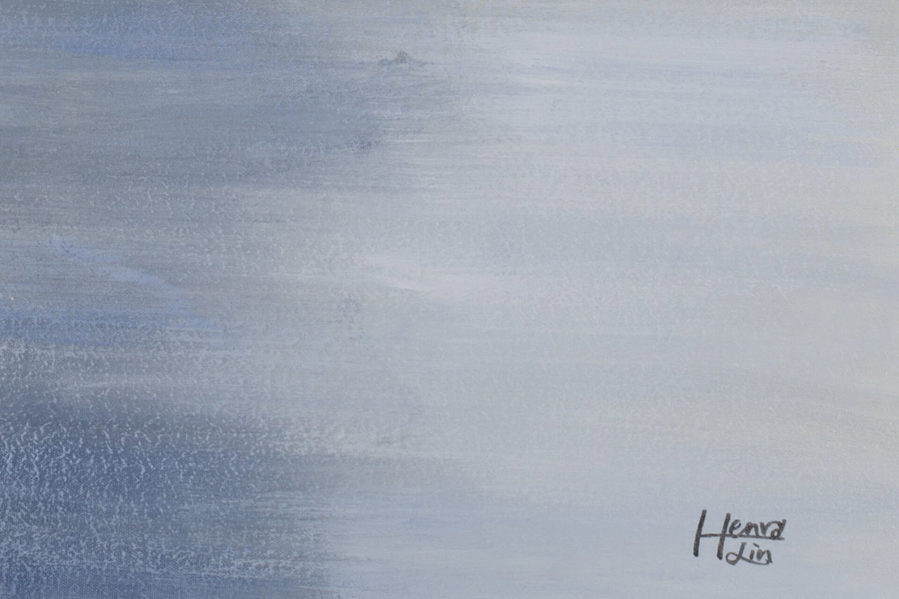 Handgeschilderd schilderij 'Enchanted Horizon' 80x80cm | incl. certificaat van echtheid in de ruimte.